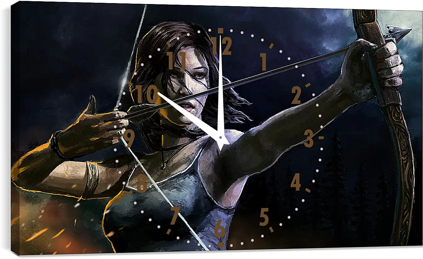 Часы картина - lara croft, tomb raider, art