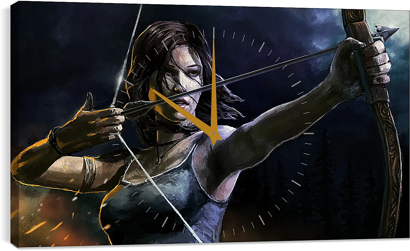 Часы картина - lara croft, tomb raider, art