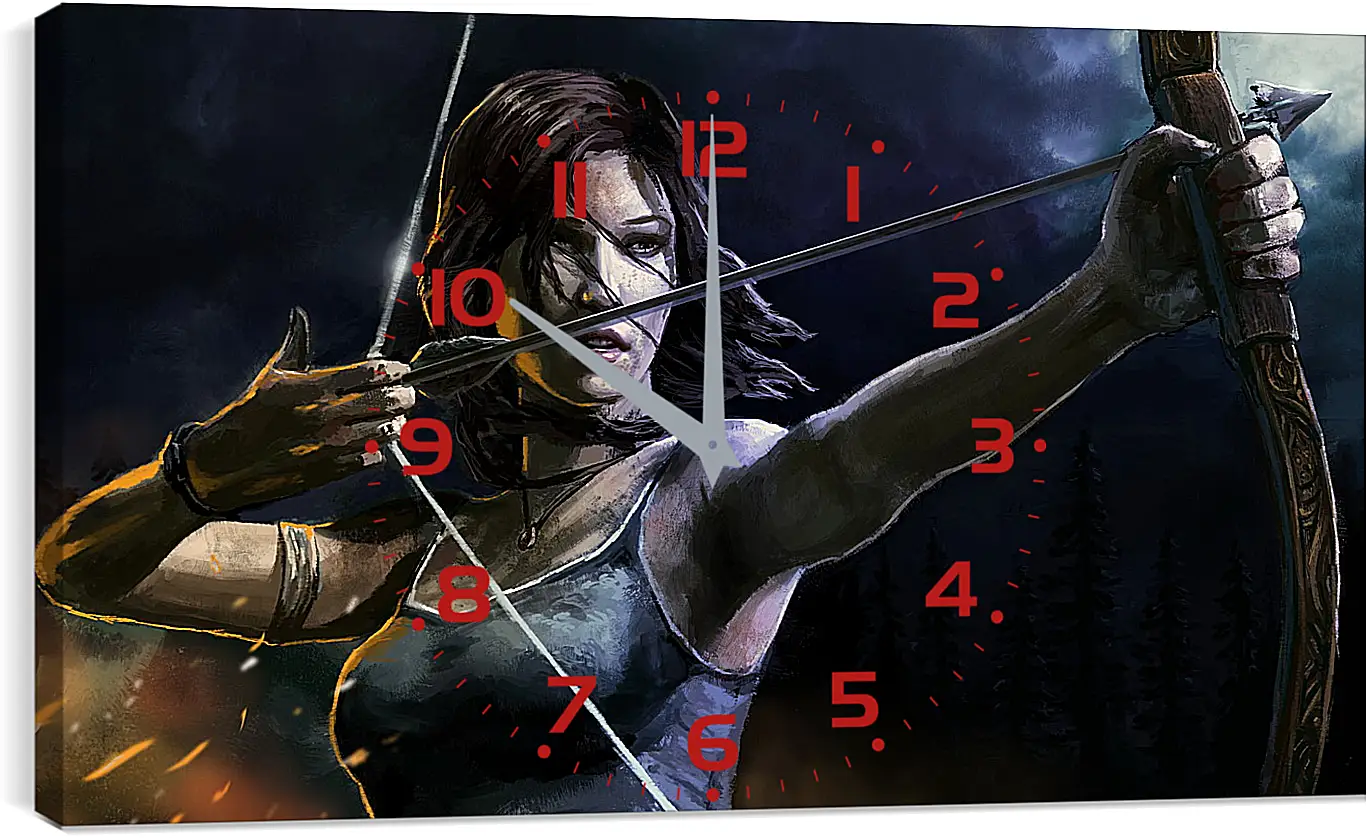 Часы картина - lara croft, tomb raider, art