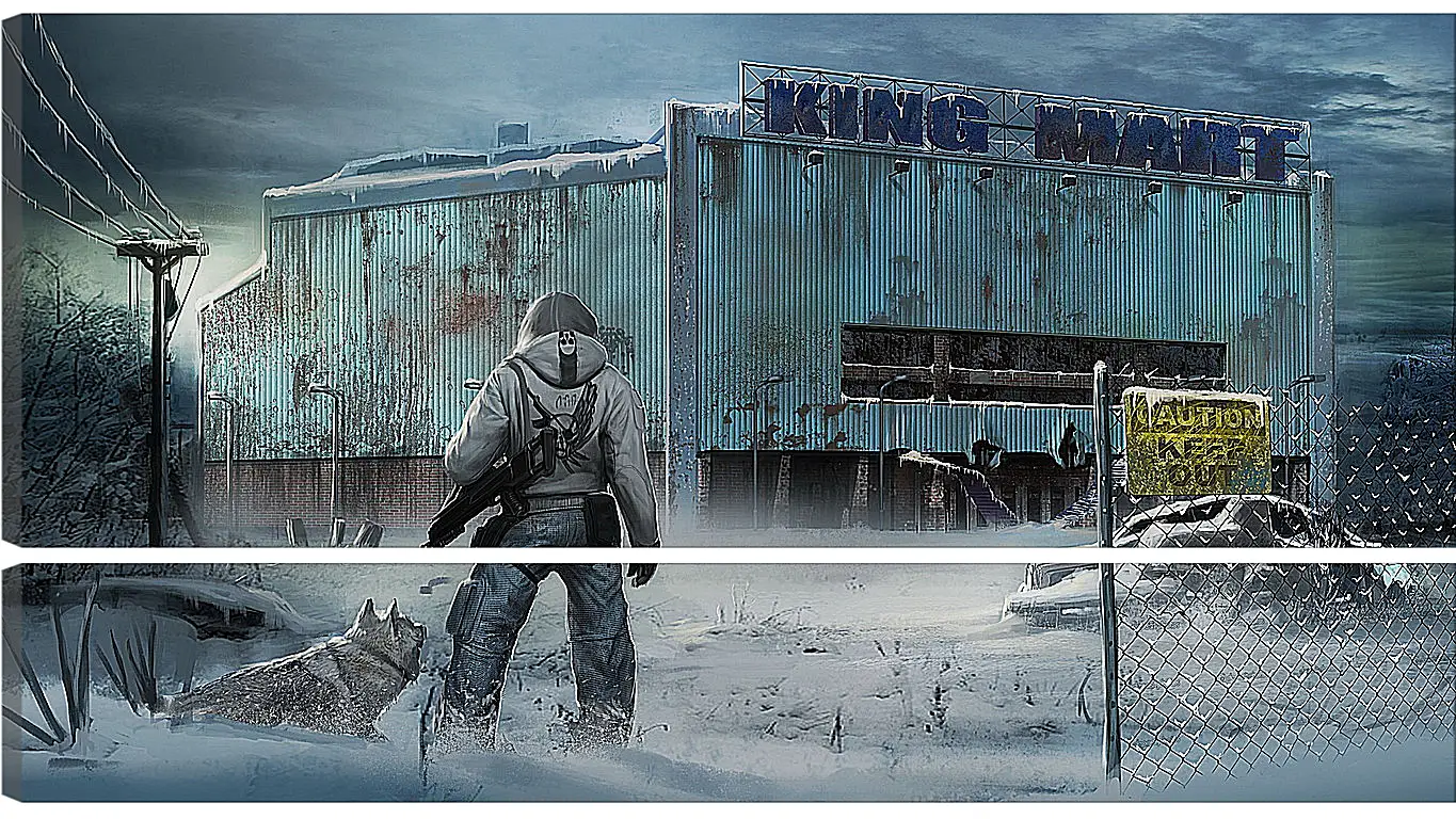 Модульная картина - the last of us, city, winter
