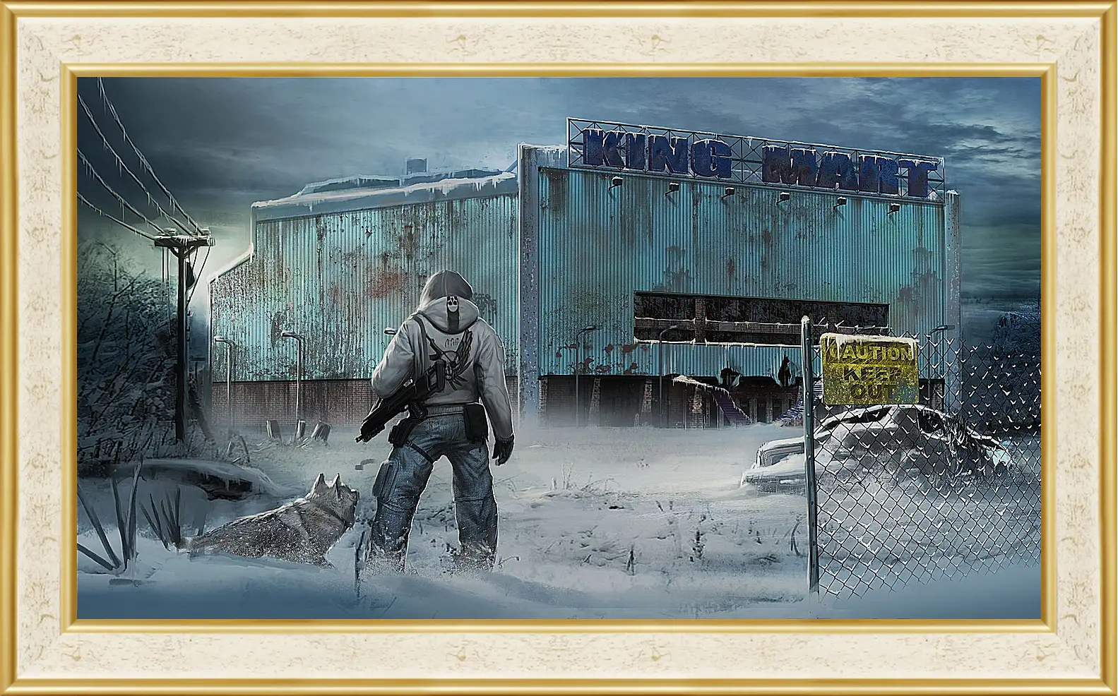 Картина в раме - the last of us, city, winter
