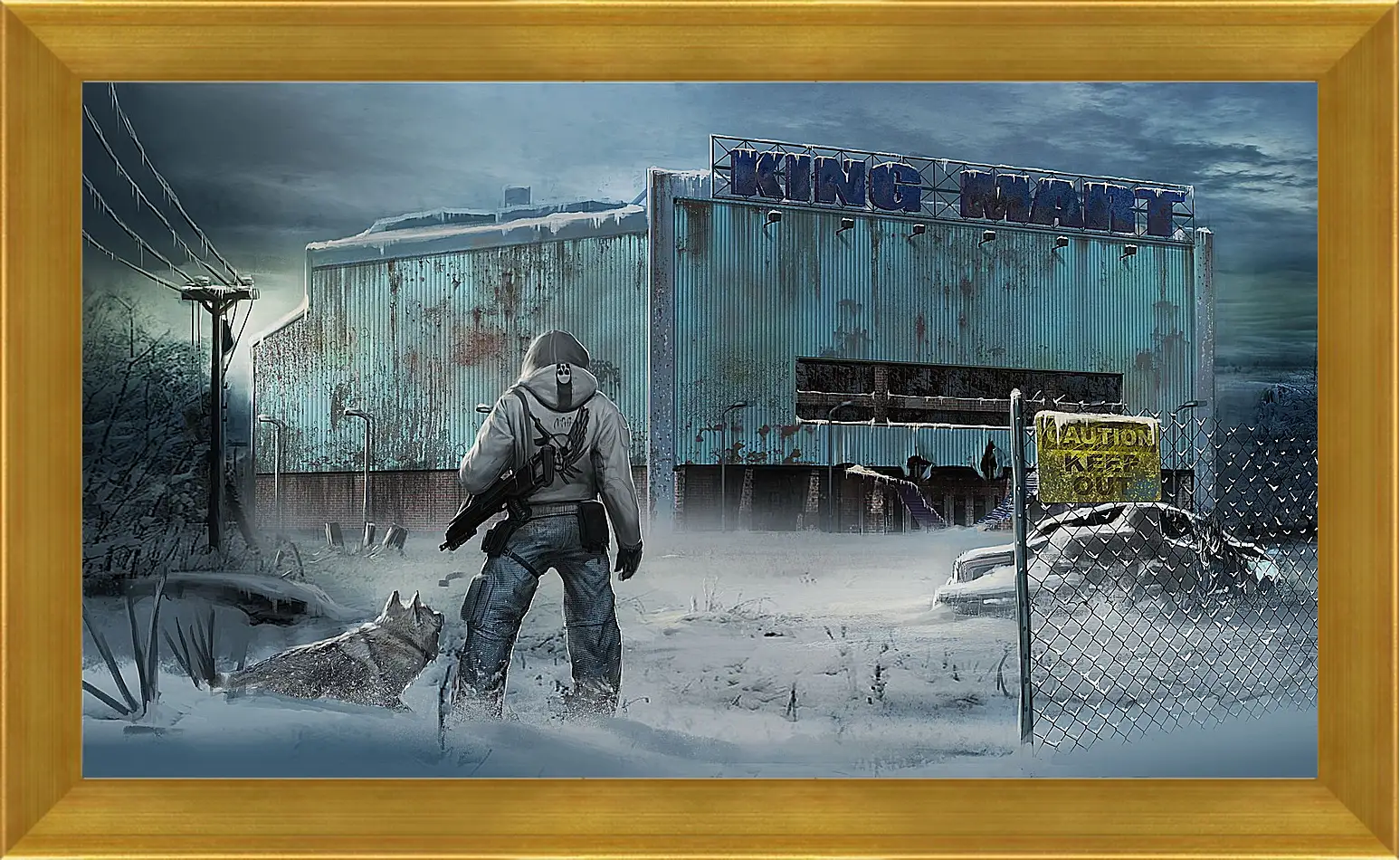 Картина в раме - the last of us, city, winter
