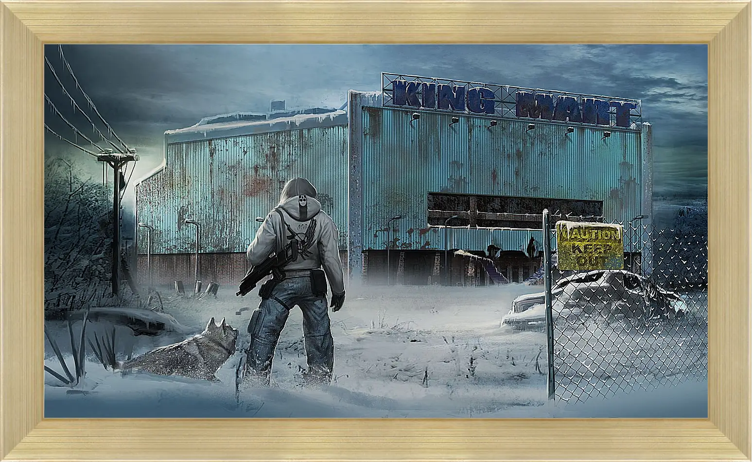 Картина в раме - the last of us, city, winter
