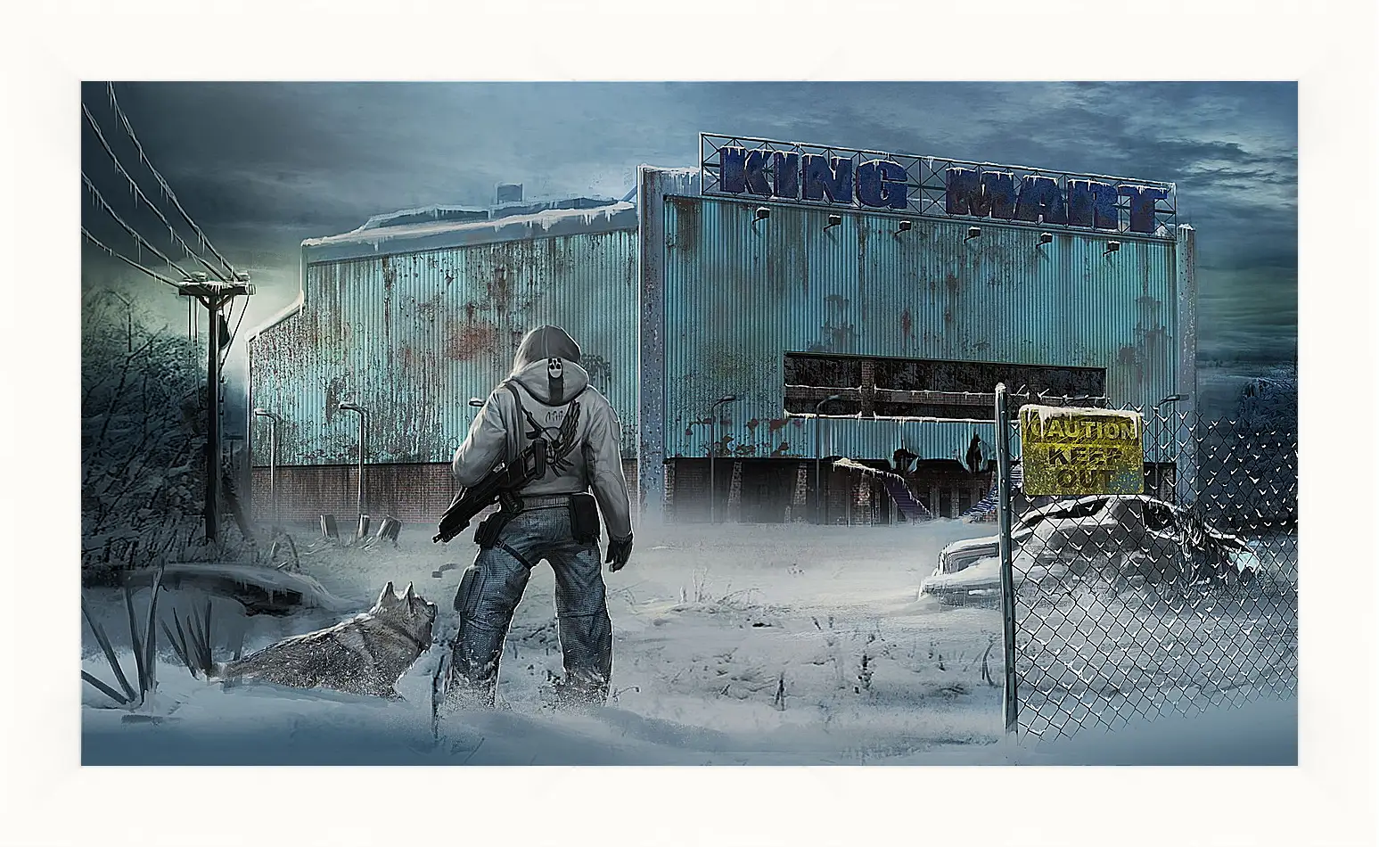 Картина в раме - the last of us, city, winter
