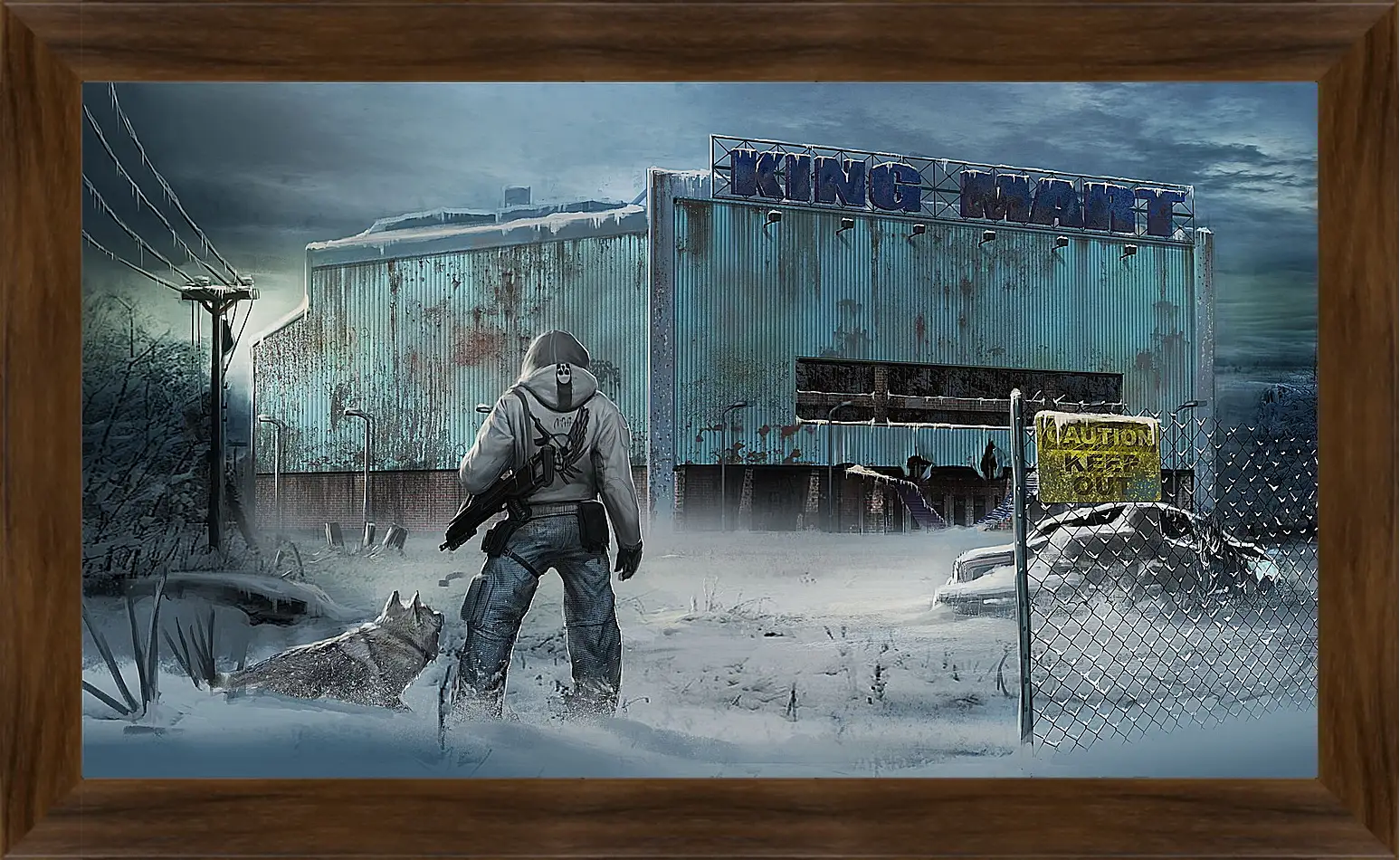 Картина в раме - the last of us, city, winter
