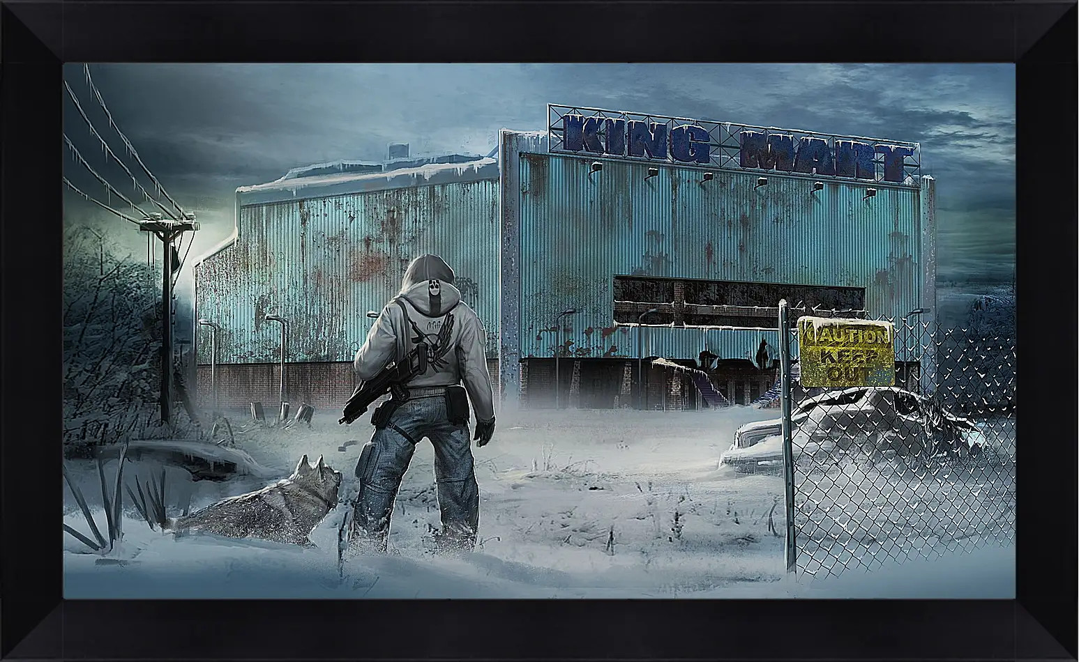 Картина в раме - the last of us, city, winter
