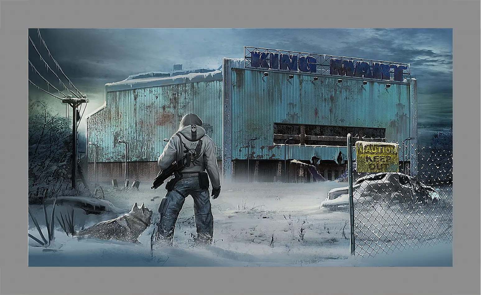 Картина в раме - the last of us, city, winter
