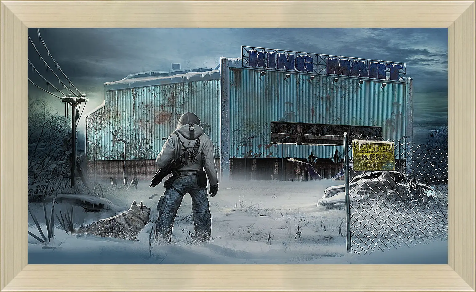 Картина в раме - the last of us, city, winter
