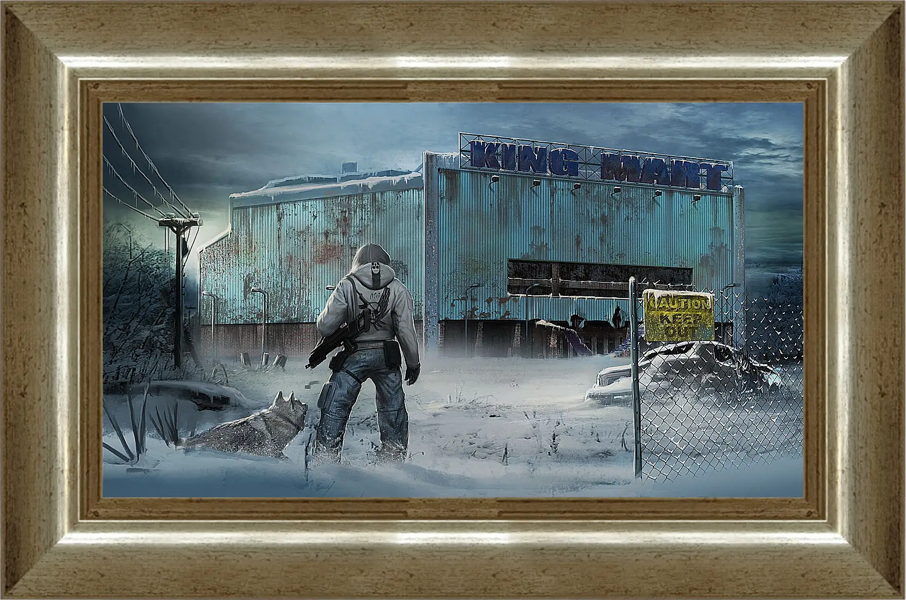 Картина в раме - the last of us, city, winter
