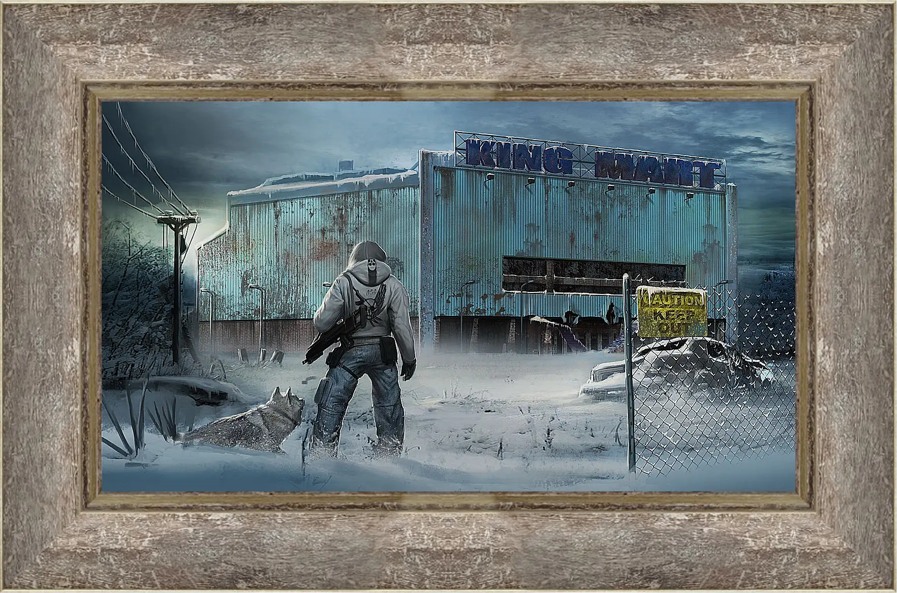 Картина в раме - the last of us, city, winter

