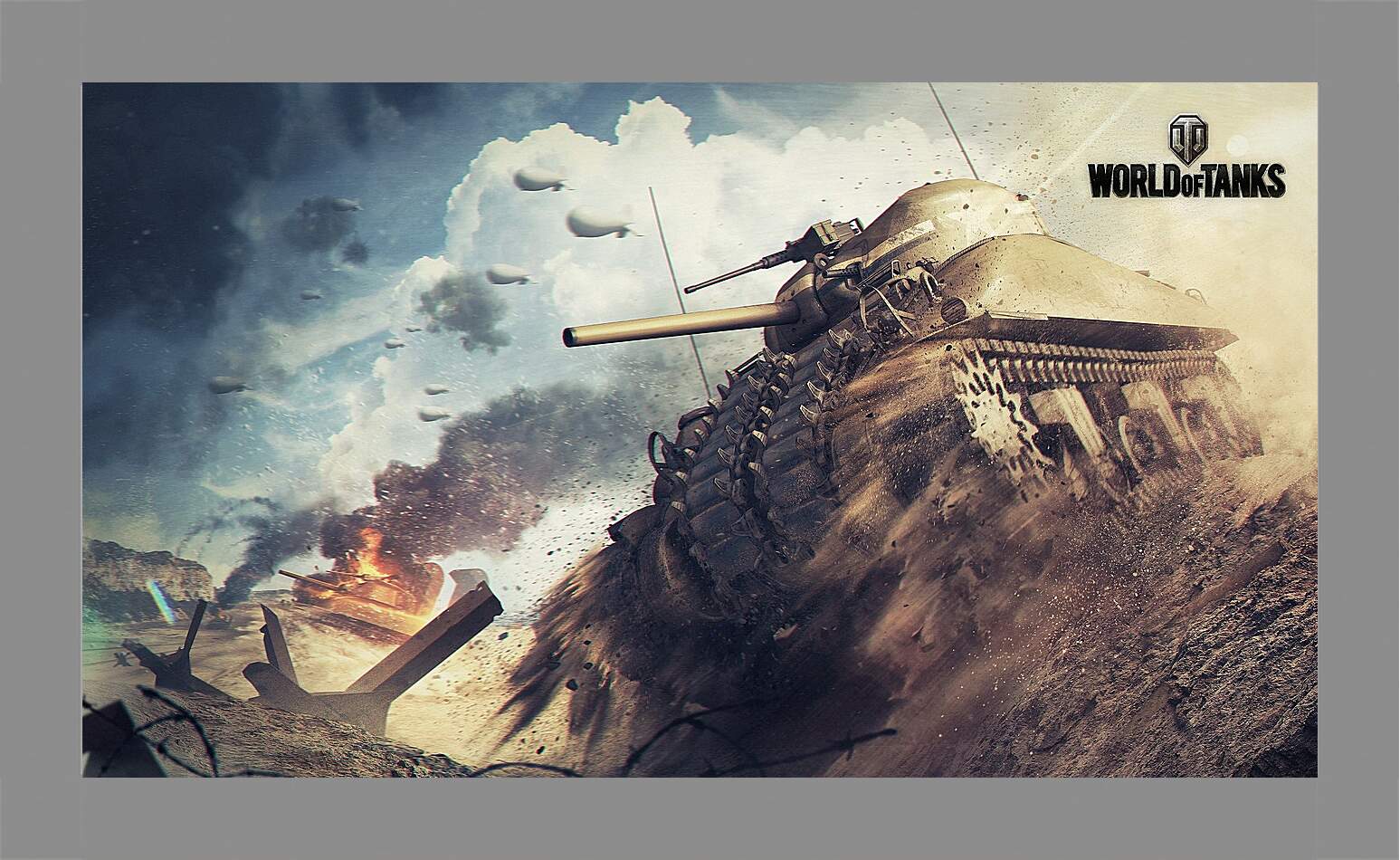 Картина в раме - world of tanks, tank, m4 sherman