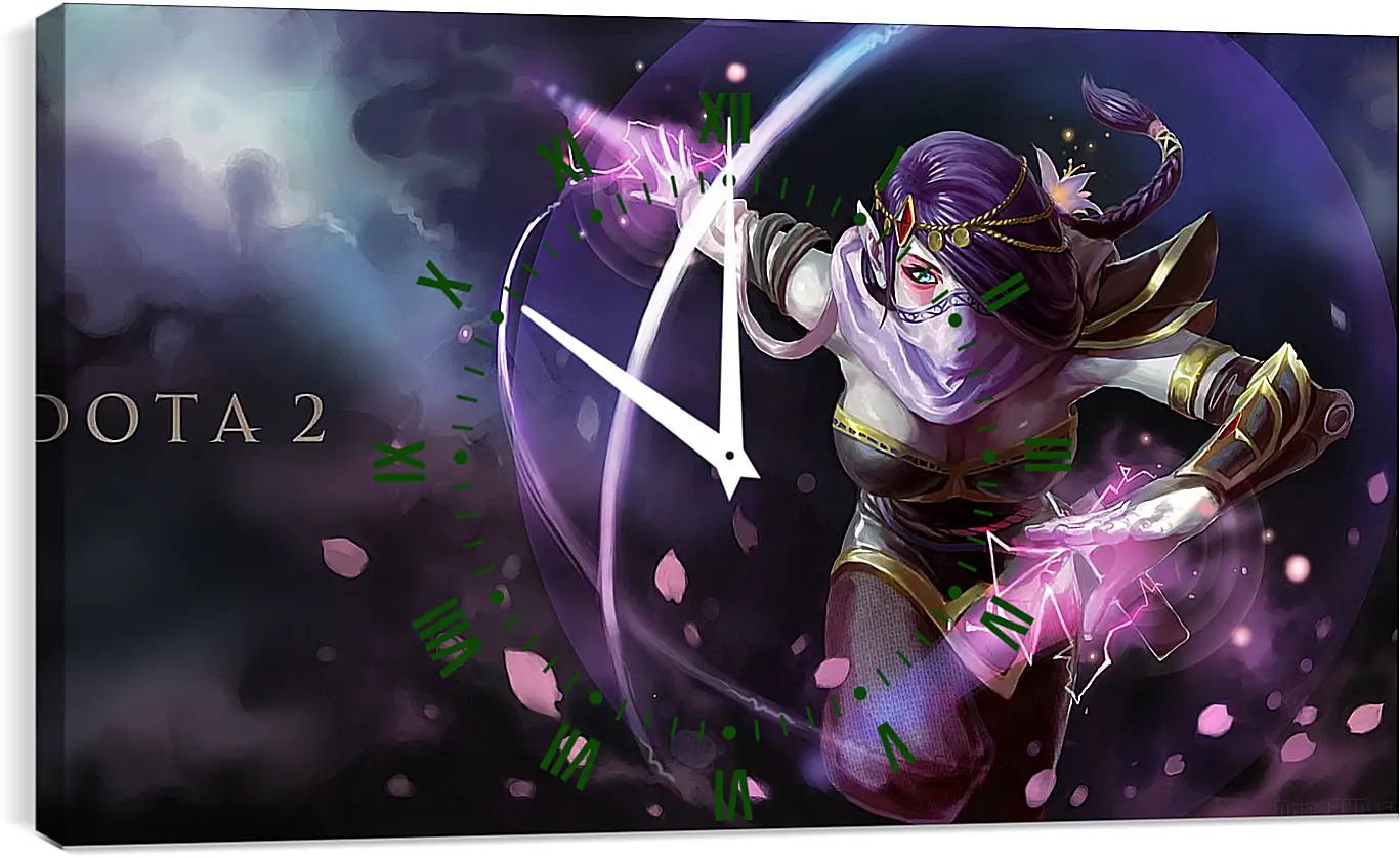 Часы картина - templar assassin, dota, art