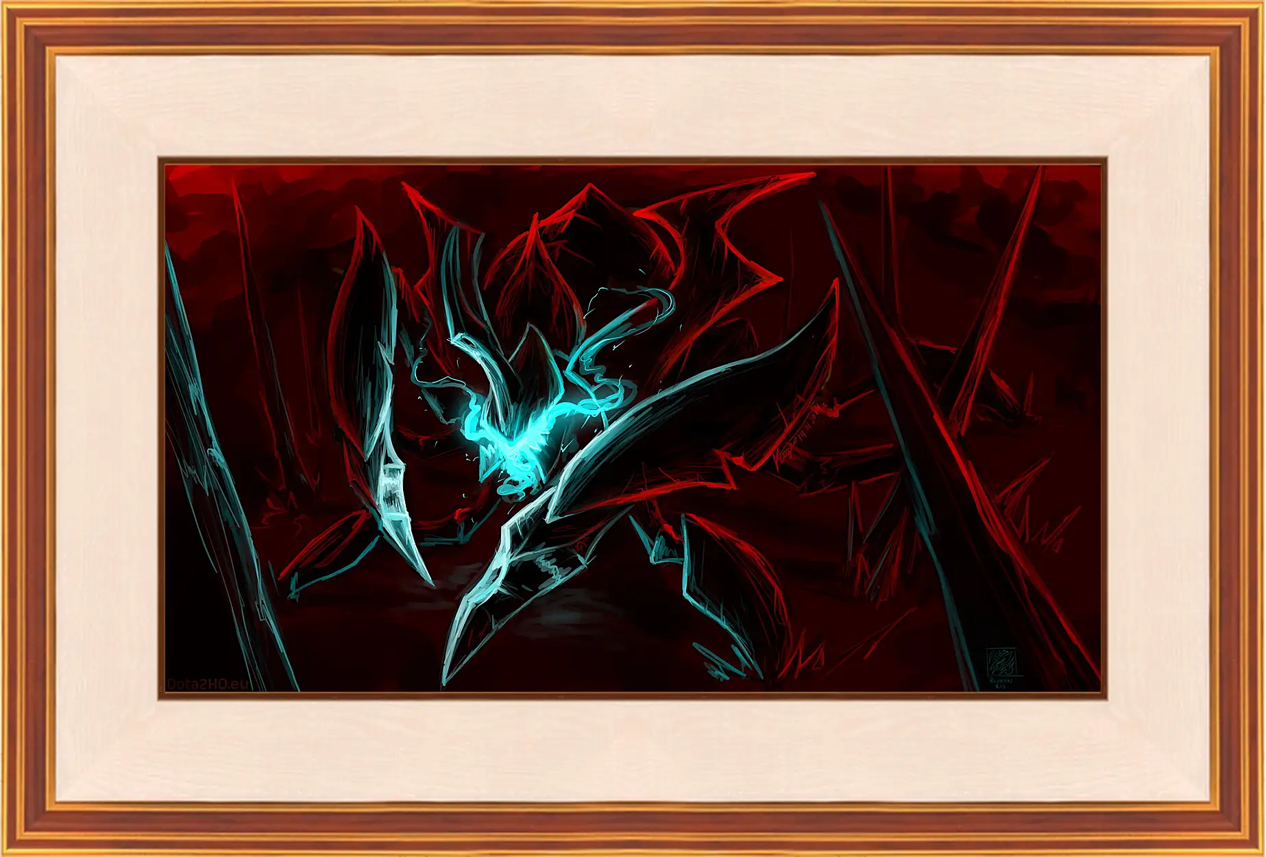 Картина в раме - nyx assassin, sketch art, dota 2