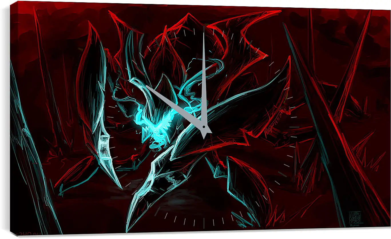 Часы картина - nyx assassin, sketch art, dota 2