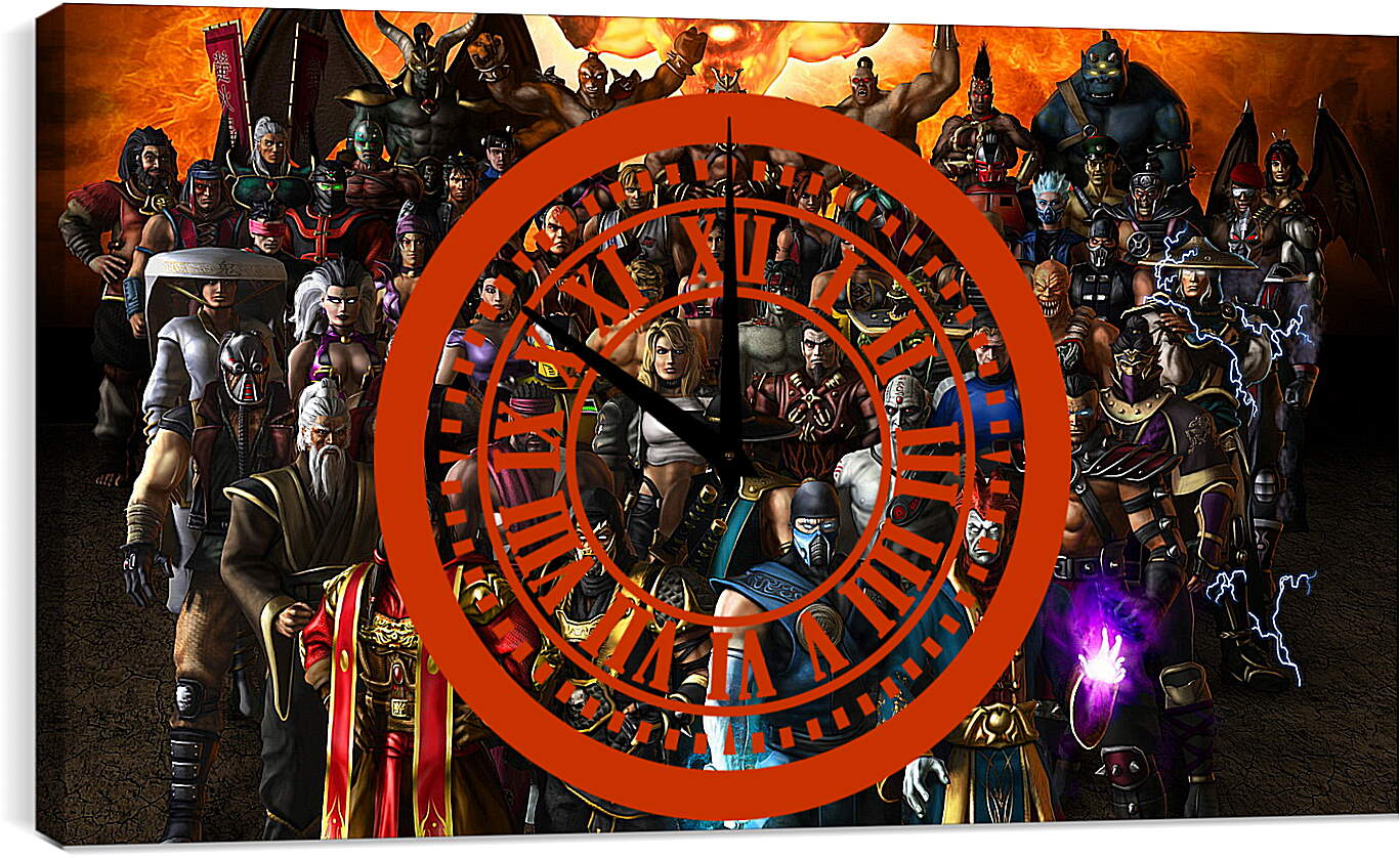 Часы картина - mortal kombat, armageddon, characters