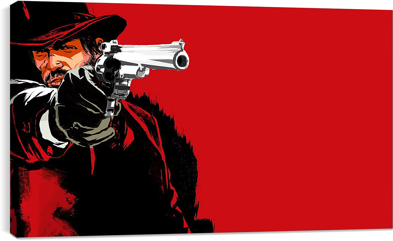 Постер и плакат - red dead redemption game, pistol, cowboy
