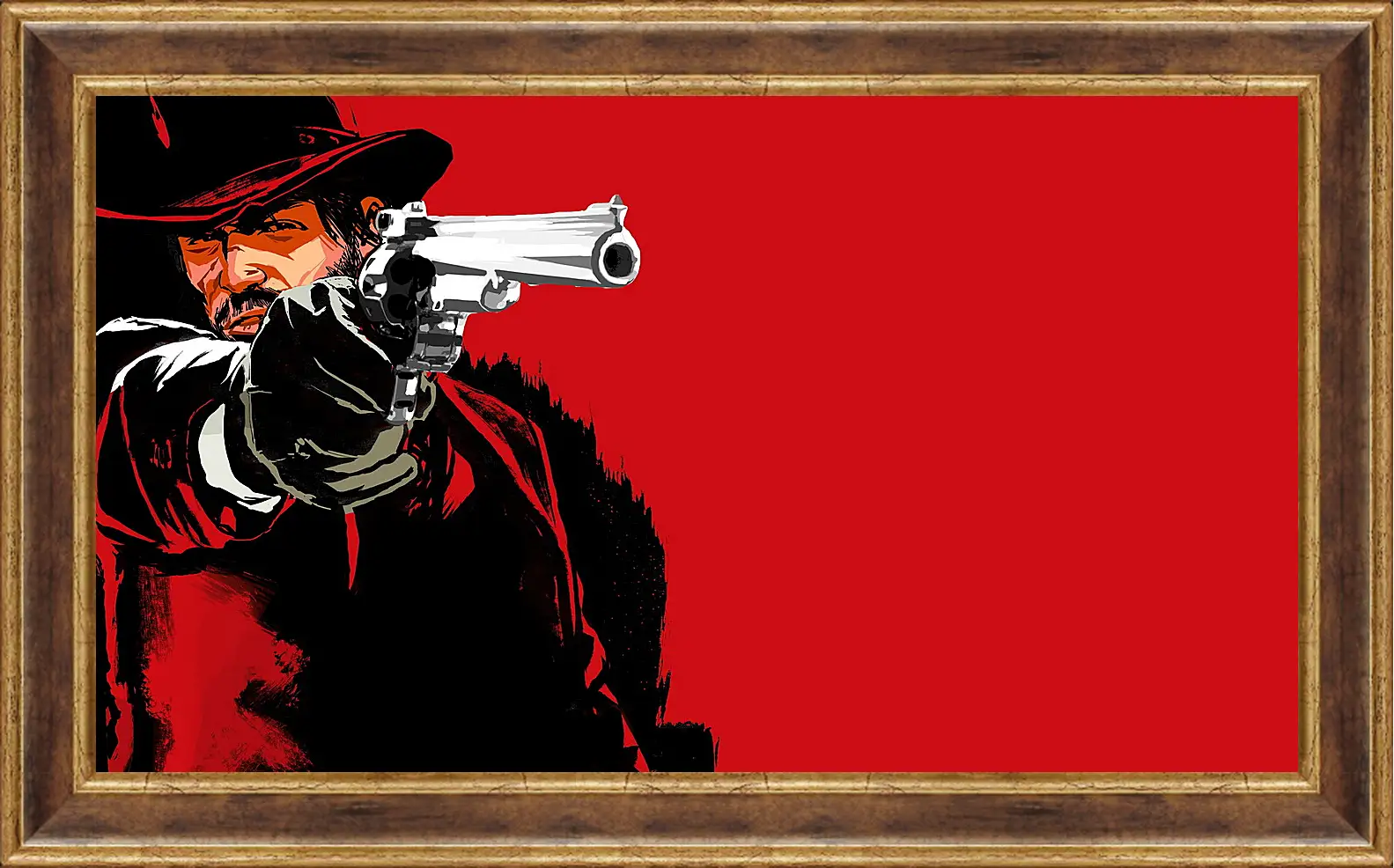 Картина в раме - red dead redemption game, pistol, cowboy
