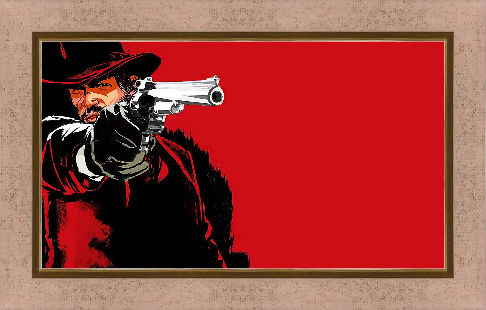 Картина в раме - red dead redemption game, pistol, cowboy
