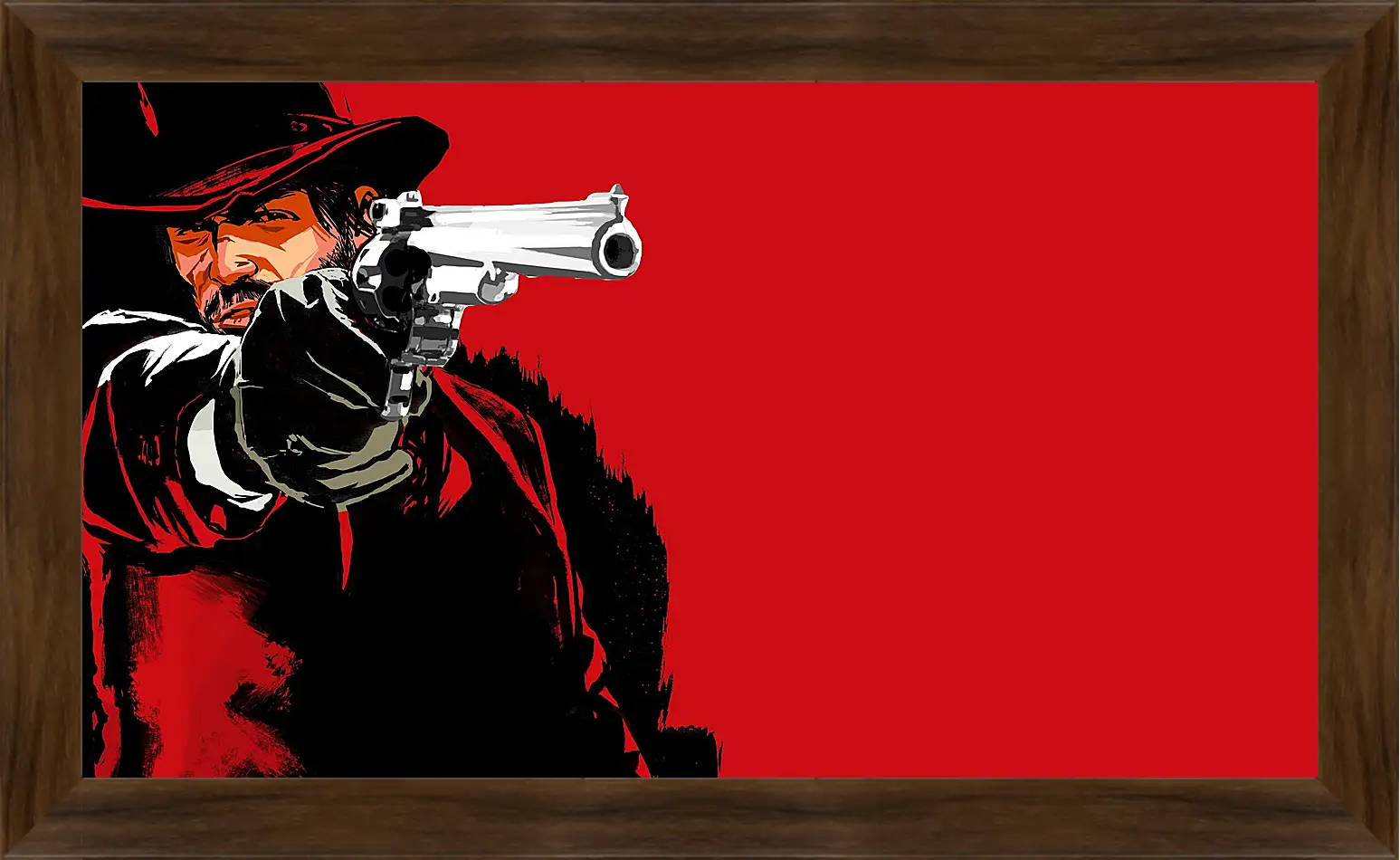 Картина в раме - red dead redemption game, pistol, cowboy
