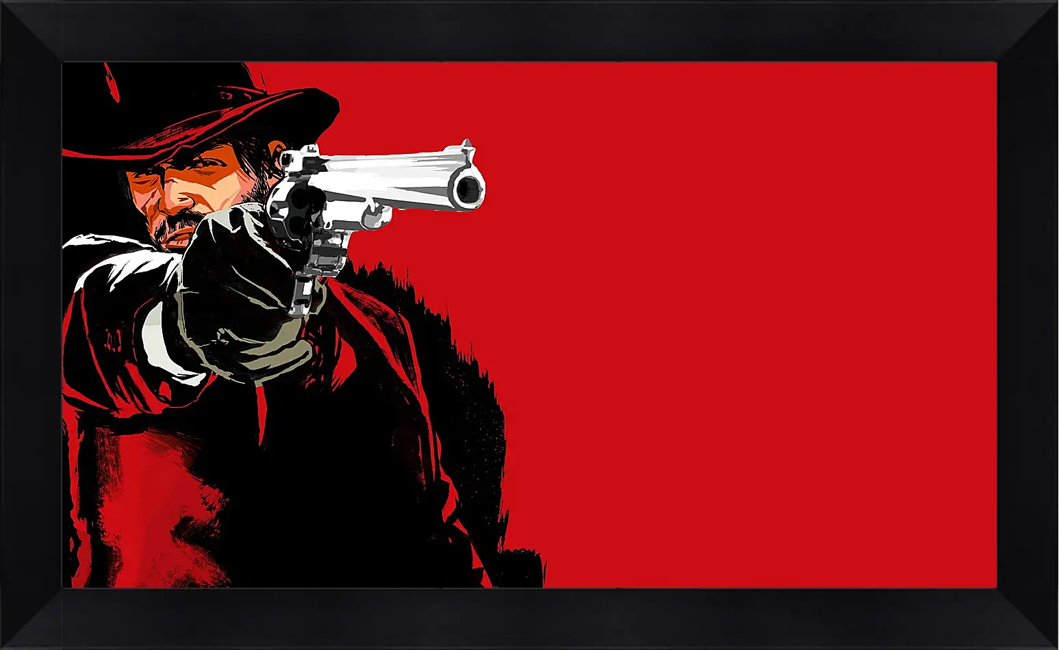 Картина в раме - red dead redemption game, pistol, cowboy
