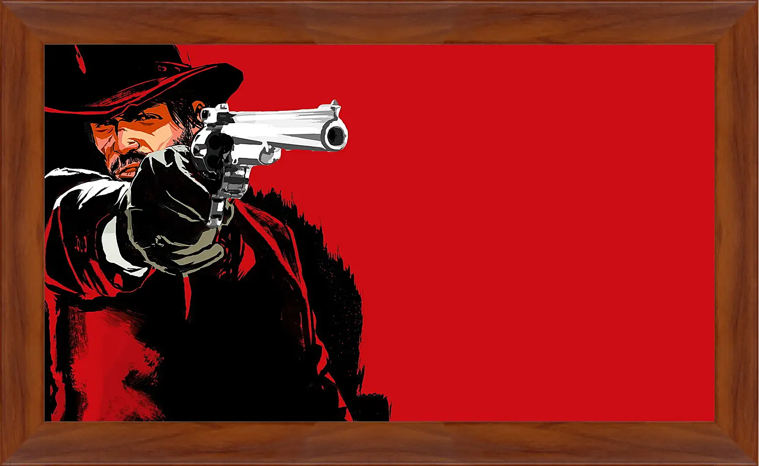 Картина в раме - red dead redemption game, pistol, cowboy
