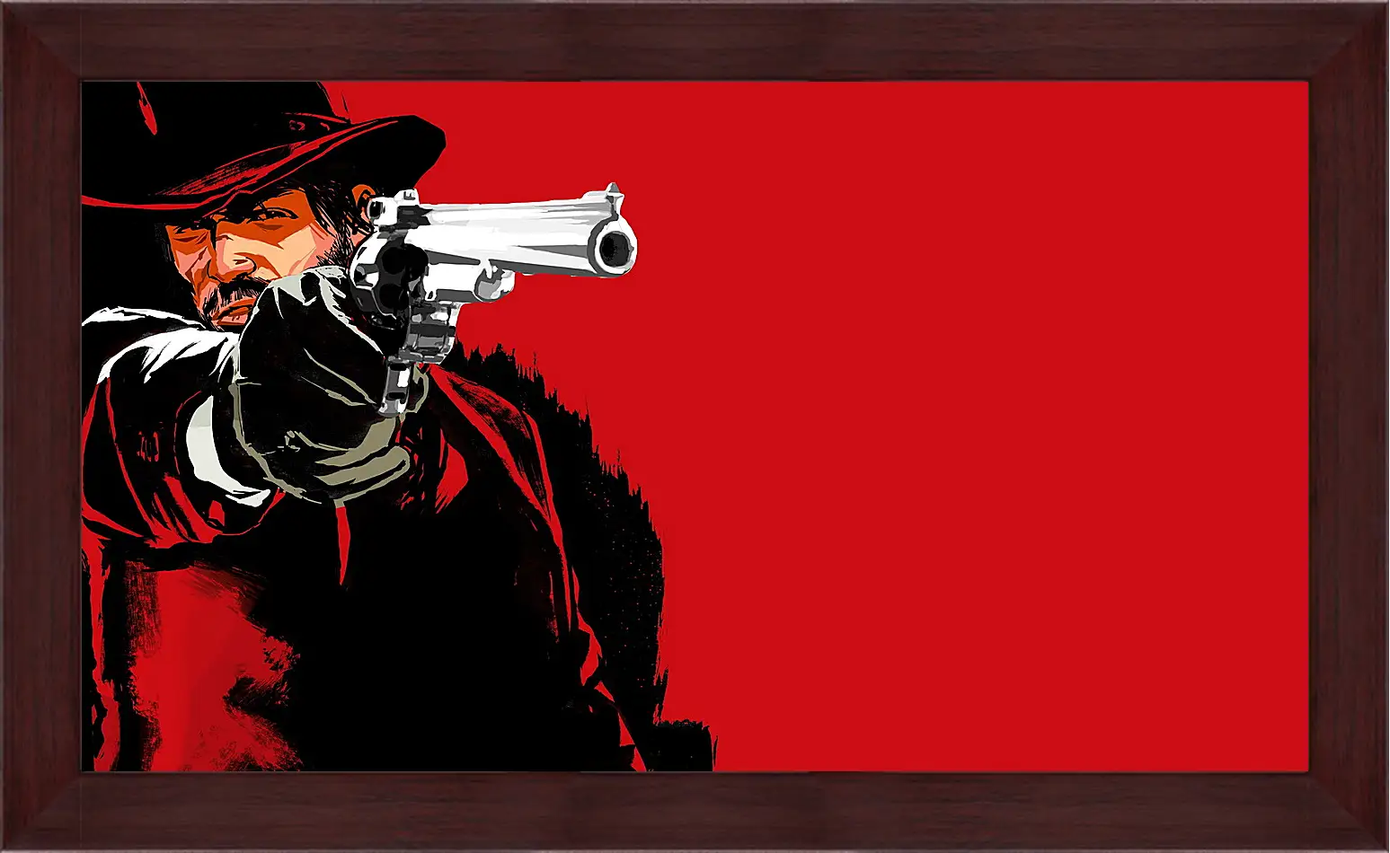 Картина в раме - red dead redemption game, pistol, cowboy
