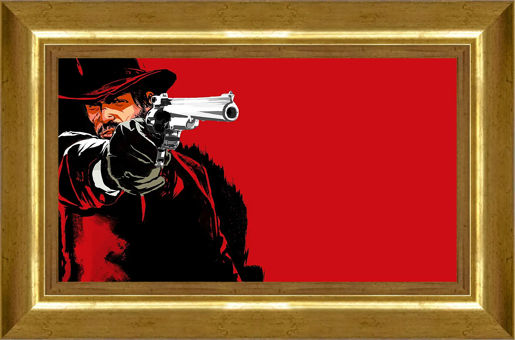 Картина в раме - red dead redemption game, pistol, cowboy
