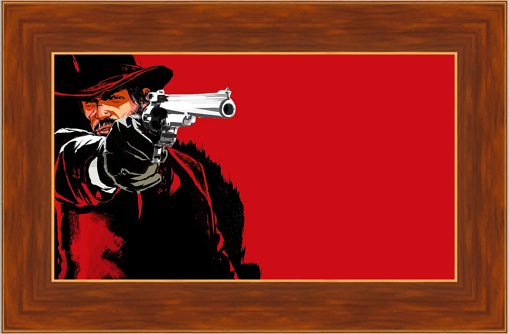 Картина в раме - red dead redemption game, pistol, cowboy
