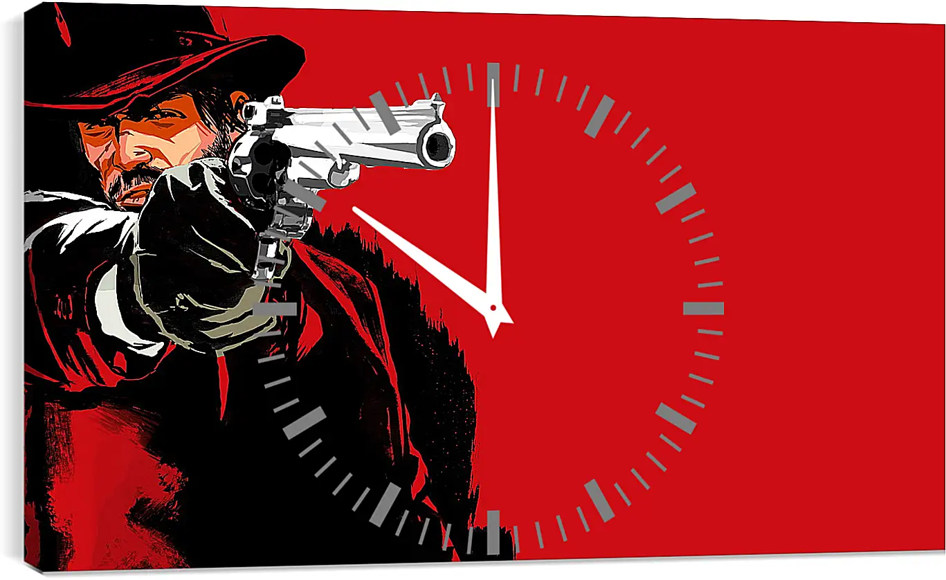 Часы картина - red dead redemption game, pistol, cowboy
