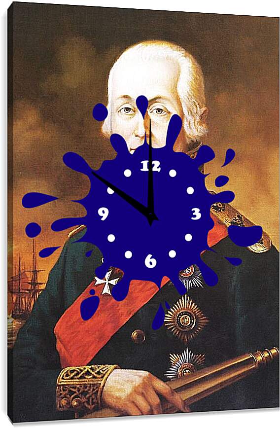 Часы картина - Фёдор Фёдорович Ушаков