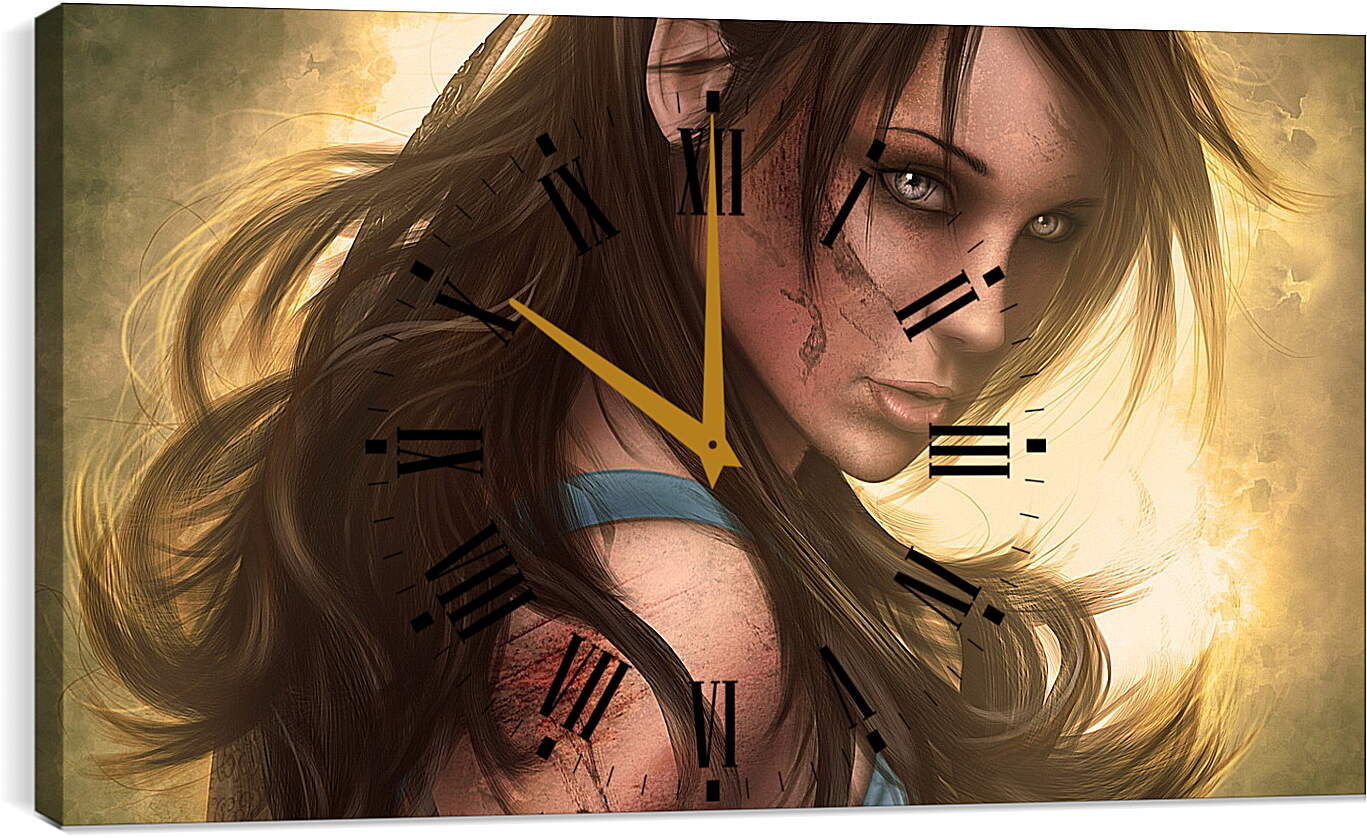 Часы картина - tomb raider, lara croft, game
