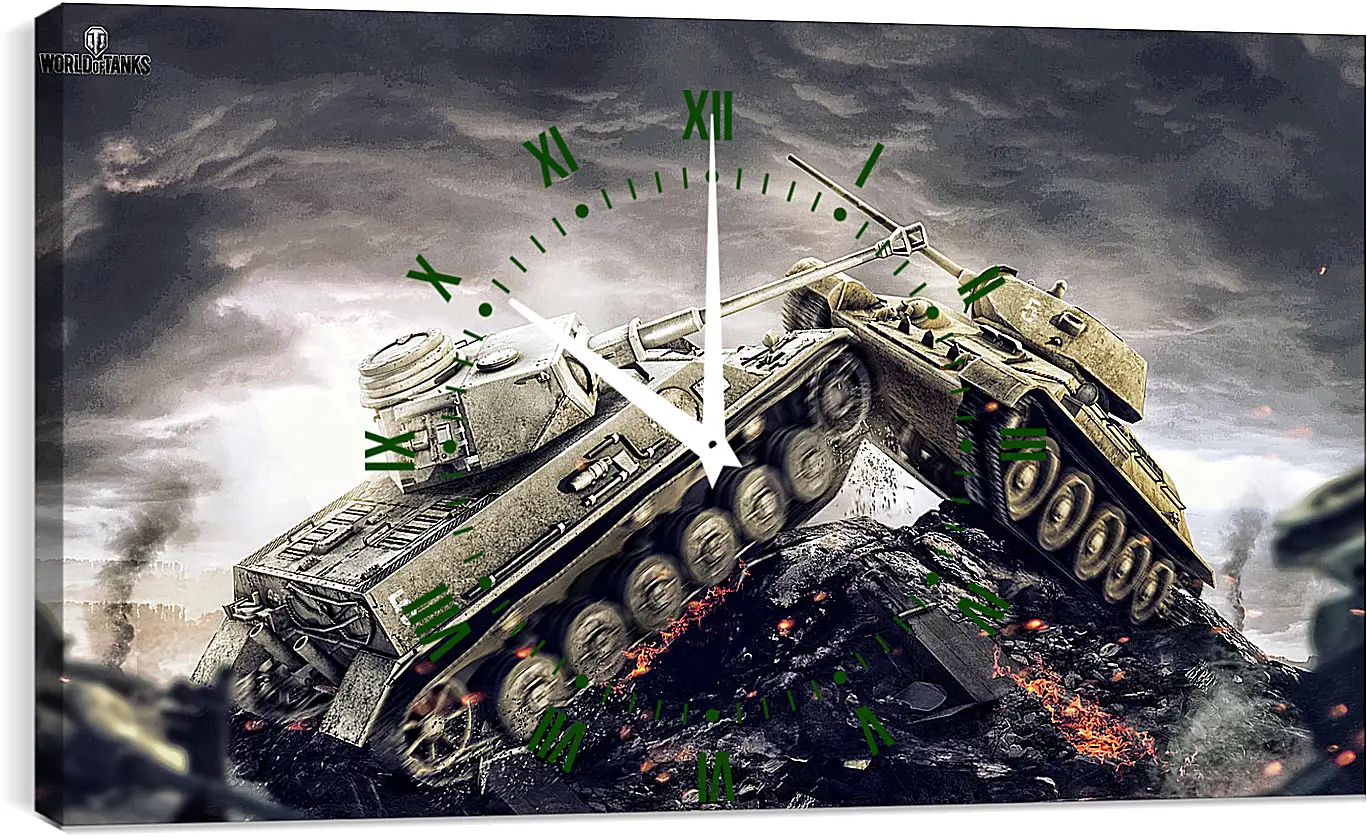 Часы картина - wargaming net, world of tanks, wot
