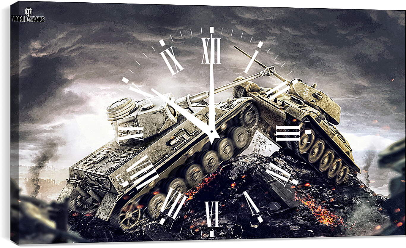 Часы картина - wargaming net, world of tanks, wot
