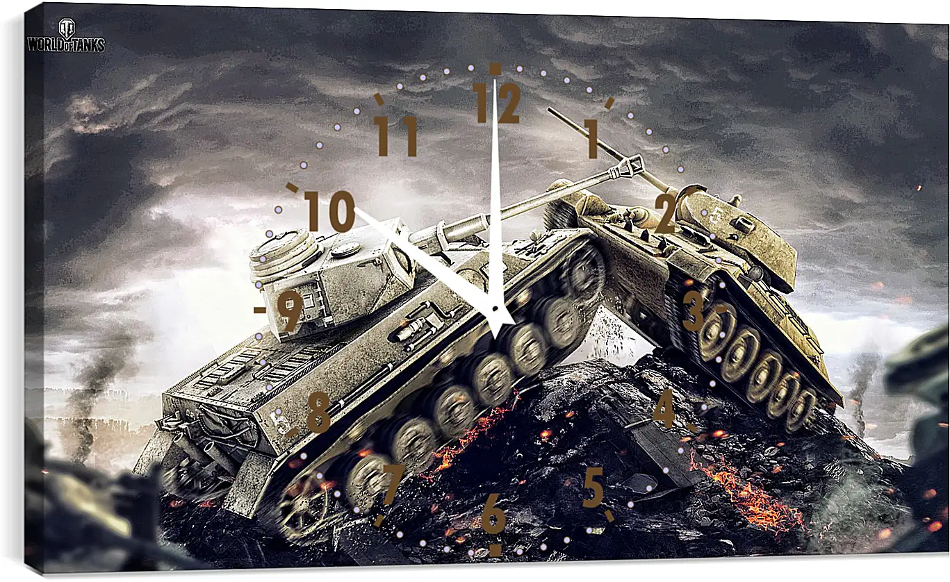 Часы картина - wargaming net, world of tanks, wot
