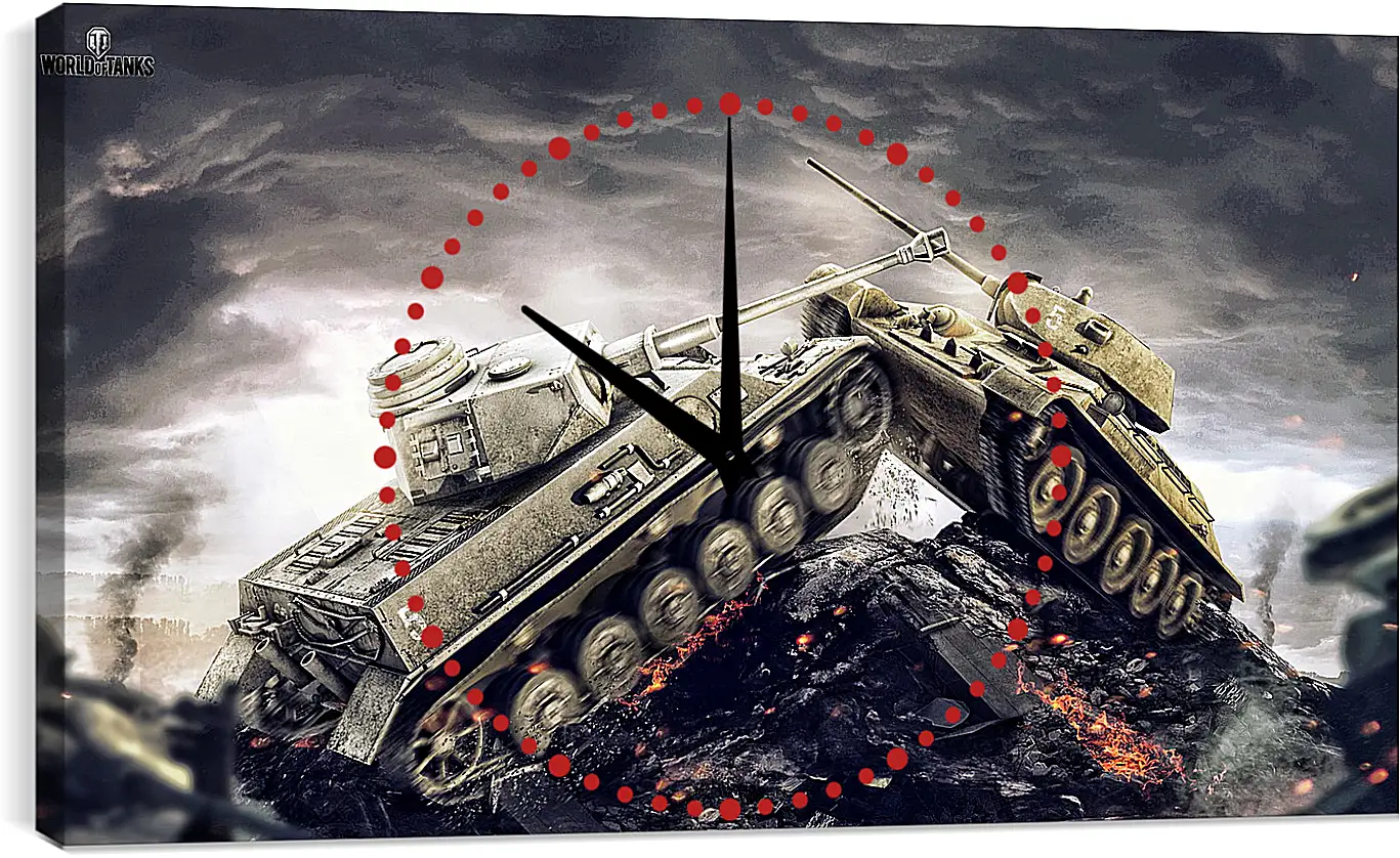 Часы картина - wargaming net, world of tanks, wot
