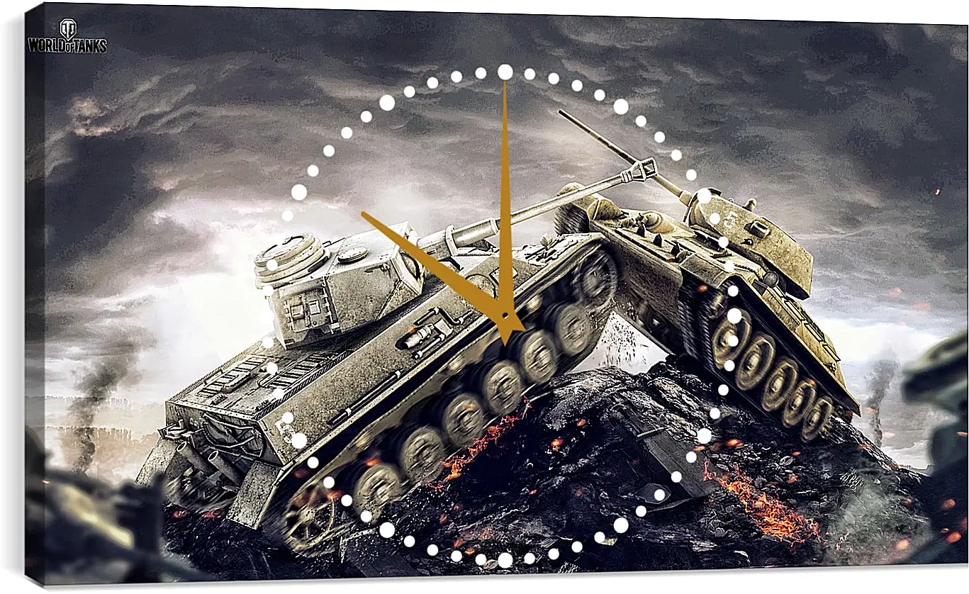 Часы картина - wargaming net, world of tanks, wot
