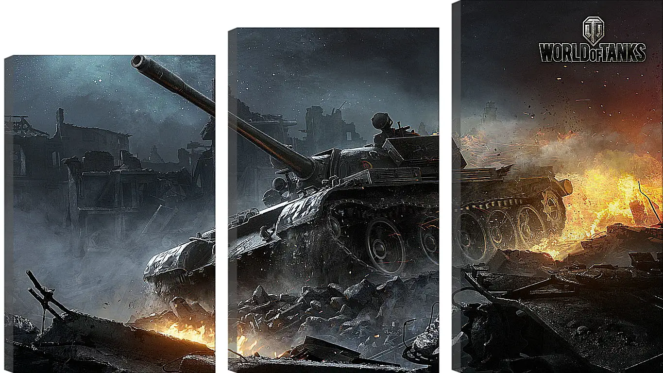 Модульная картина - world of tanks, wargaming net, wg