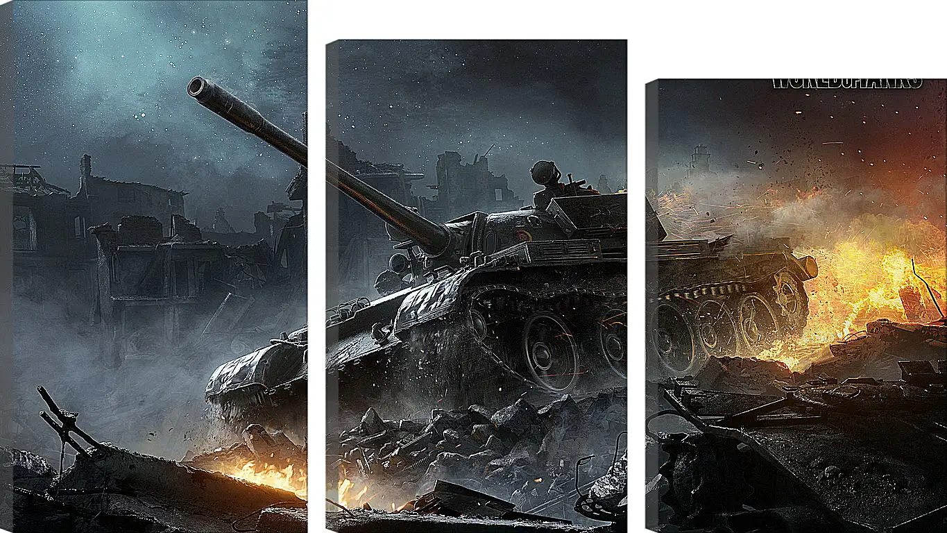 Модульная картина - world of tanks, wargaming net, wg