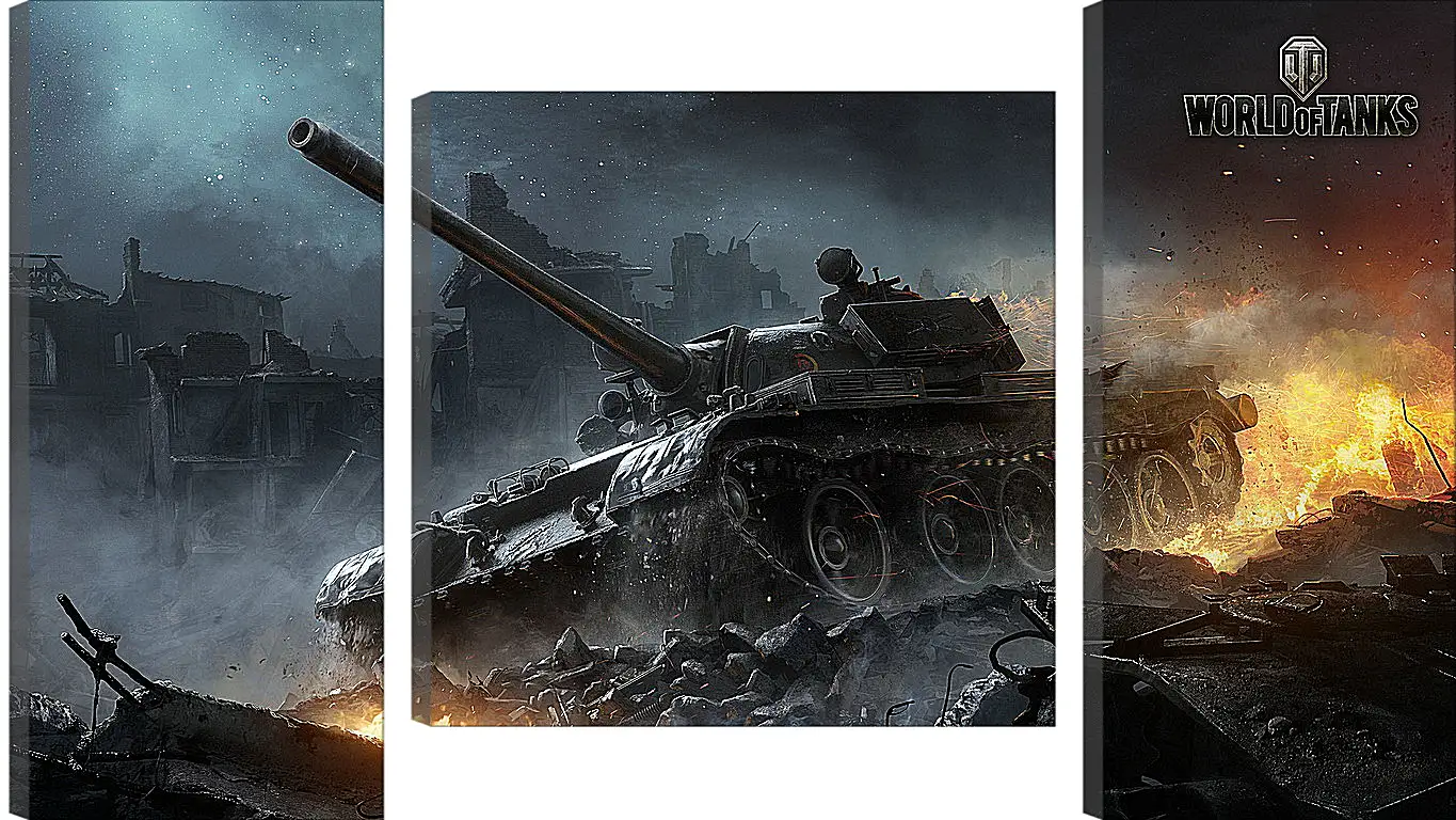 Модульная картина - world of tanks, wargaming net, wg