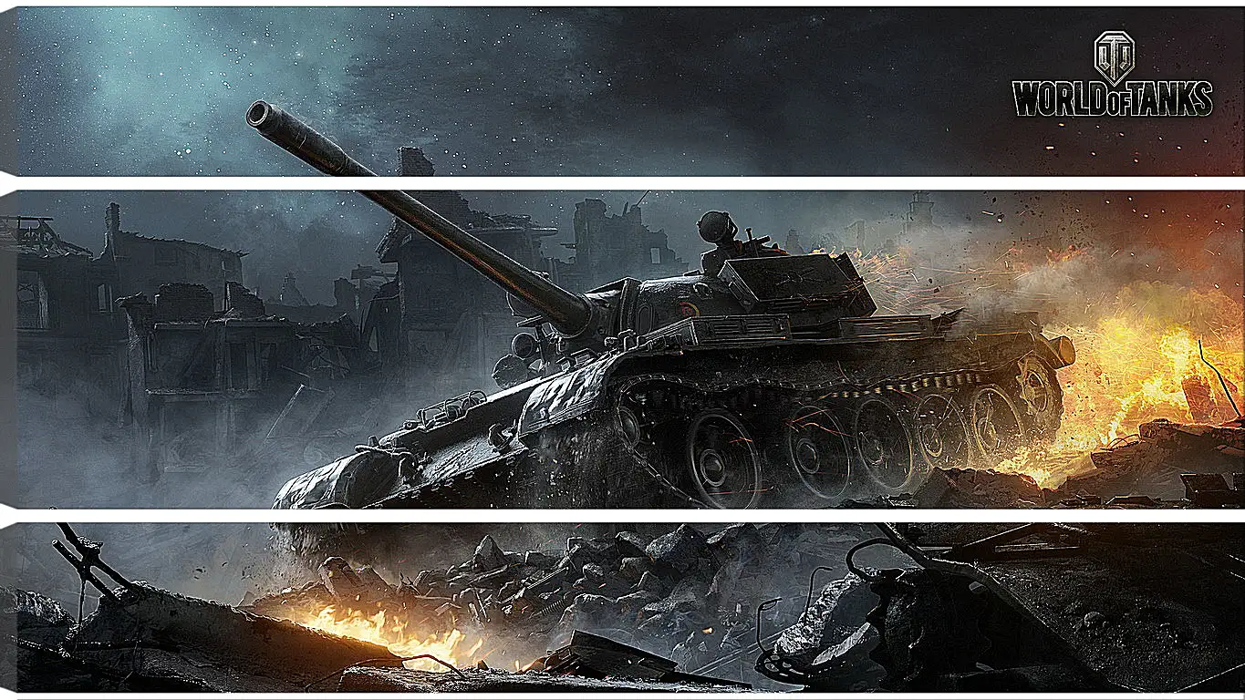 Модульная картина - world of tanks, wargaming net, wg