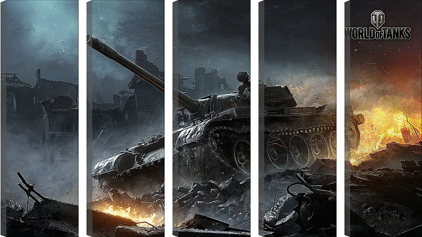 Модульная картина - world of tanks, wargaming net, wg