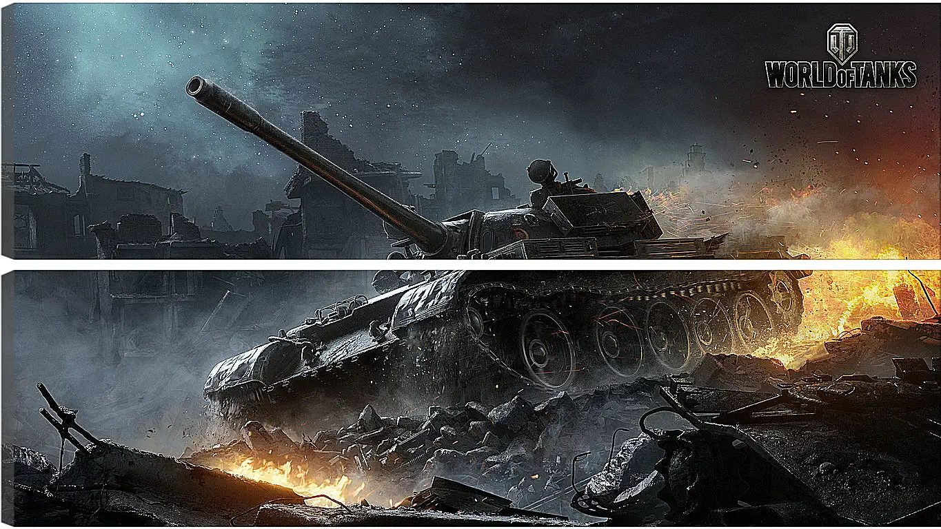 Модульная картина - world of tanks, wargaming net, wg