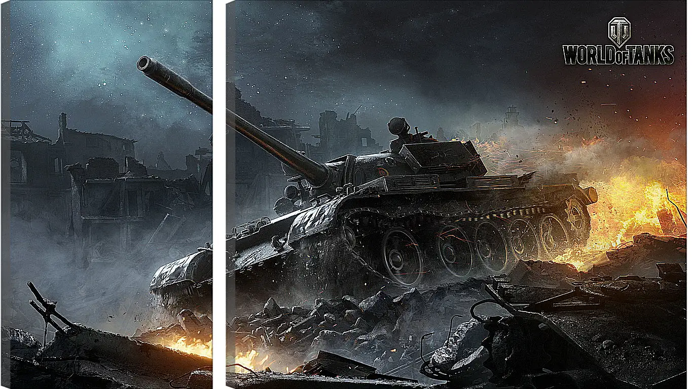 Модульная картина - world of tanks, wargaming net, wg