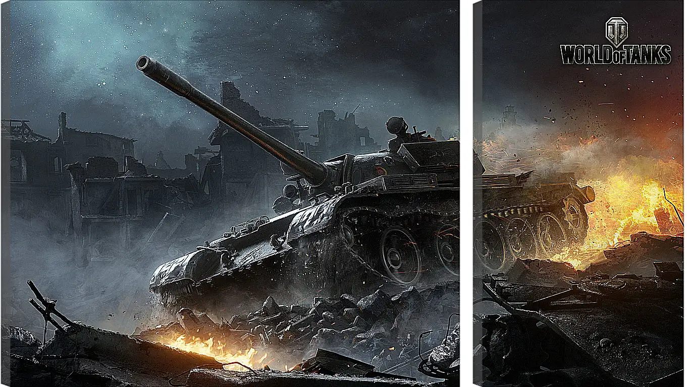 Модульная картина - world of tanks, wargaming net, wg