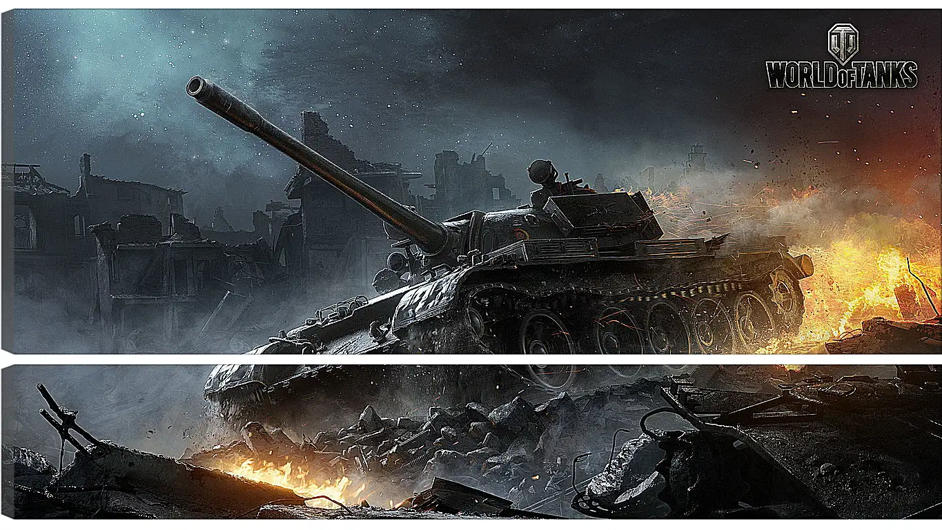 Модульная картина - world of tanks, wargaming net, wg