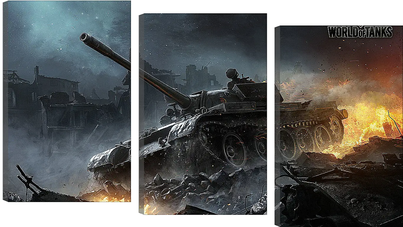 Модульная картина - world of tanks, wargaming net, wg