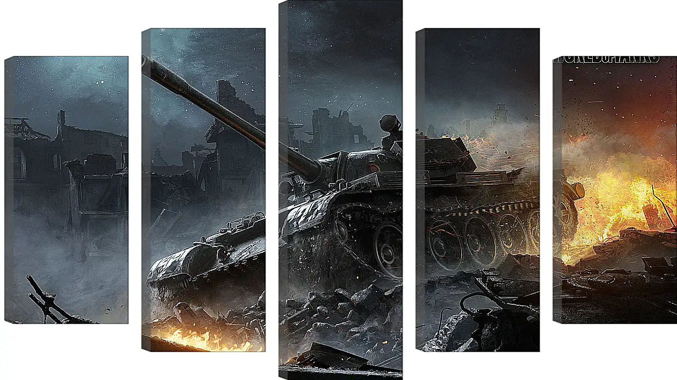 Модульная картина - world of tanks, wargaming net, wg