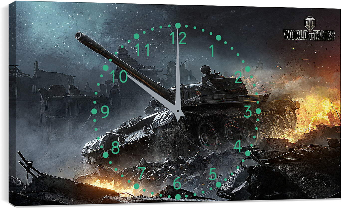 Часы картина - world of tanks, wargaming net, wg