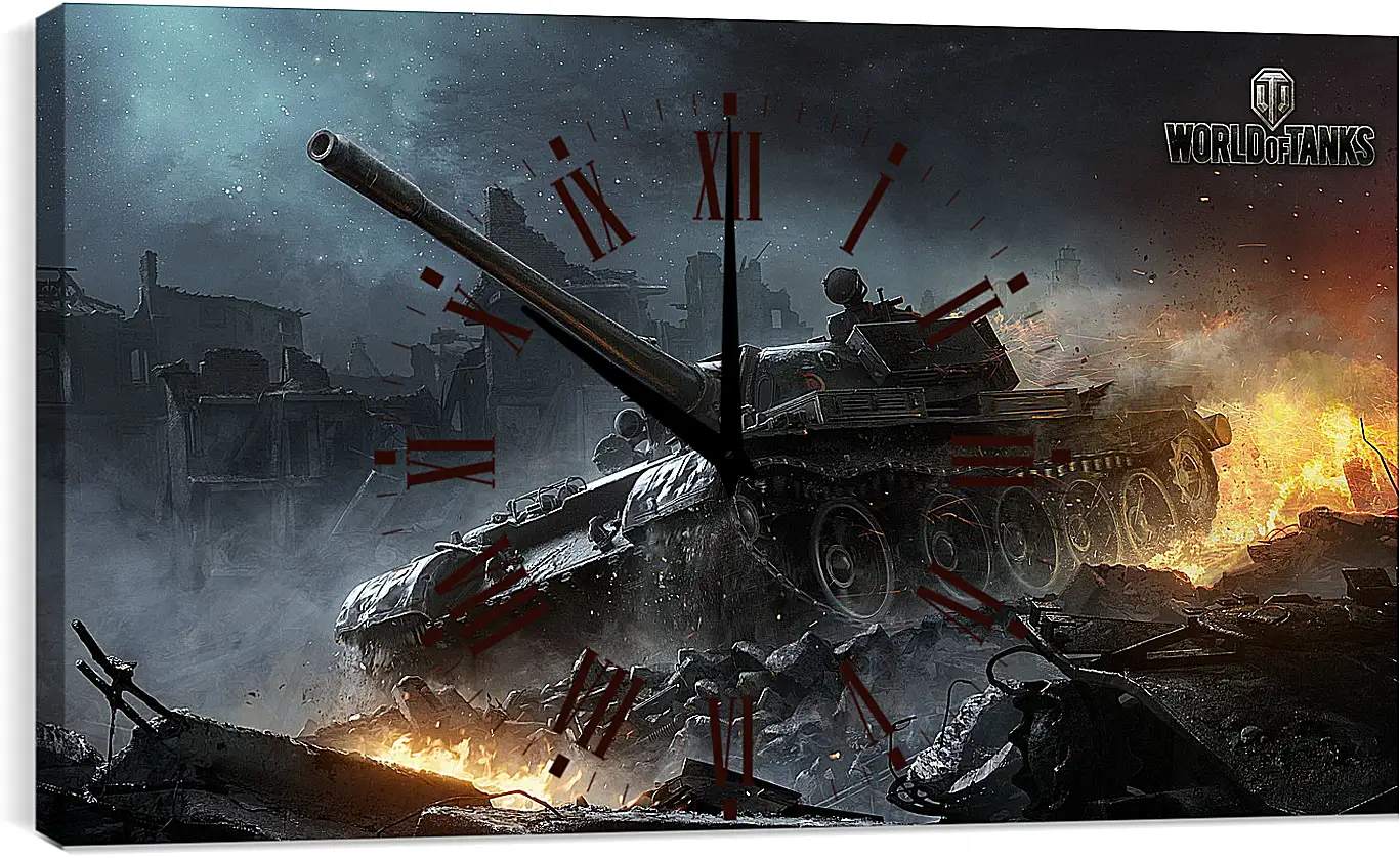 Часы картина - world of tanks, wargaming net, wg