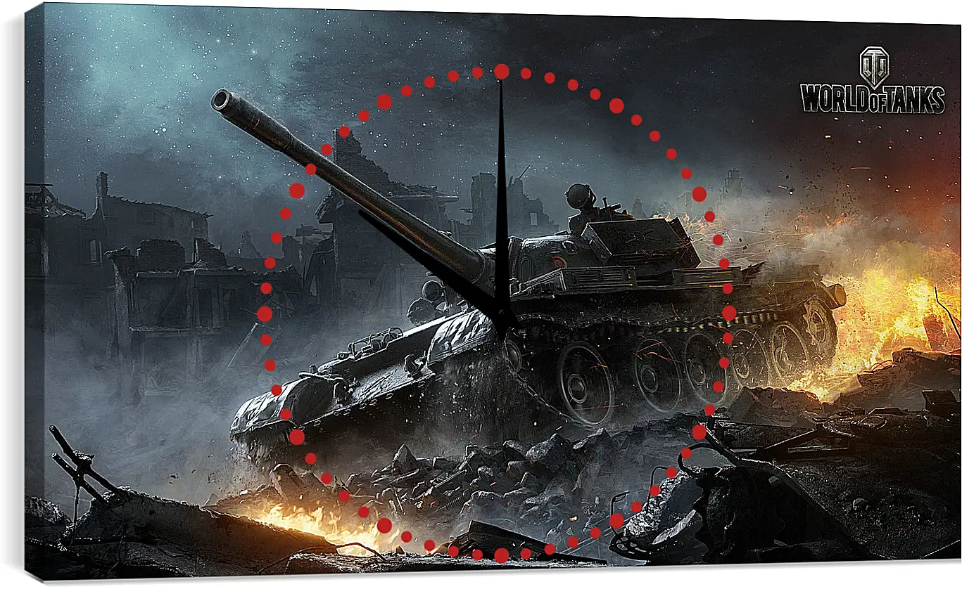 Часы картина - world of tanks, wargaming net, wg